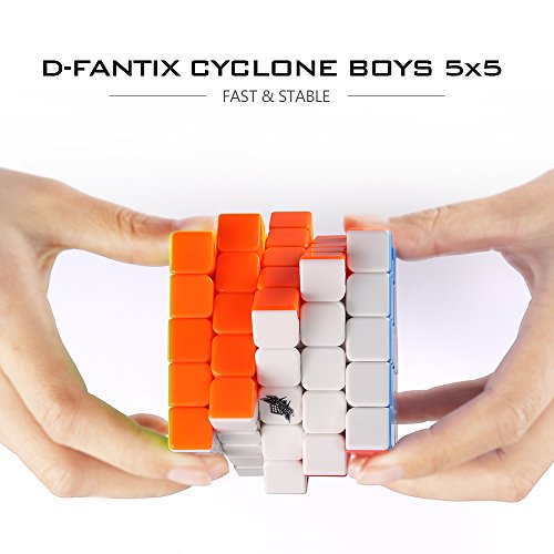 D-FantiX Cyclone Boys 5x5 Speed Cube Stickerless Magic Cube Puzzle 64mm