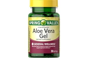 IKJ Concentrated Aloe Vera Gel Dietary Supplement, 50 Count