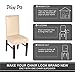 Deisy Dee Solid Color PU Leather Stretch Waterproof Chair Protector Covers for Dinging Living Room Chair C051 (Champagne)