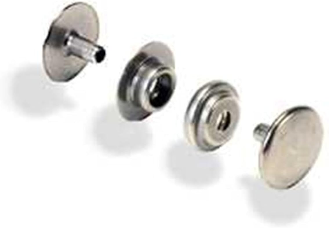Line 20 Snaps Nickel Plated 10/Pk Buttons Fasteners Leathercraft Tandy 1261-02