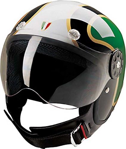 HCI Open Face Fiberglass Motorcycle Helmet - Italian Flag - 15-670
