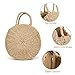 Women Straw Summer Beach Bag Handwoven Round Rattan Bag Cross Body Bag Shoulder Messenger Satchel (khaki)