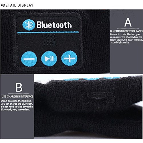 Ranger5 Wireless Bluetooth Music Sport Headband, Stereo Sleep Headphones Headset with Built-in Bluetooth for Running,Yoga, Hiking and other Inside Outside Sports (Black)