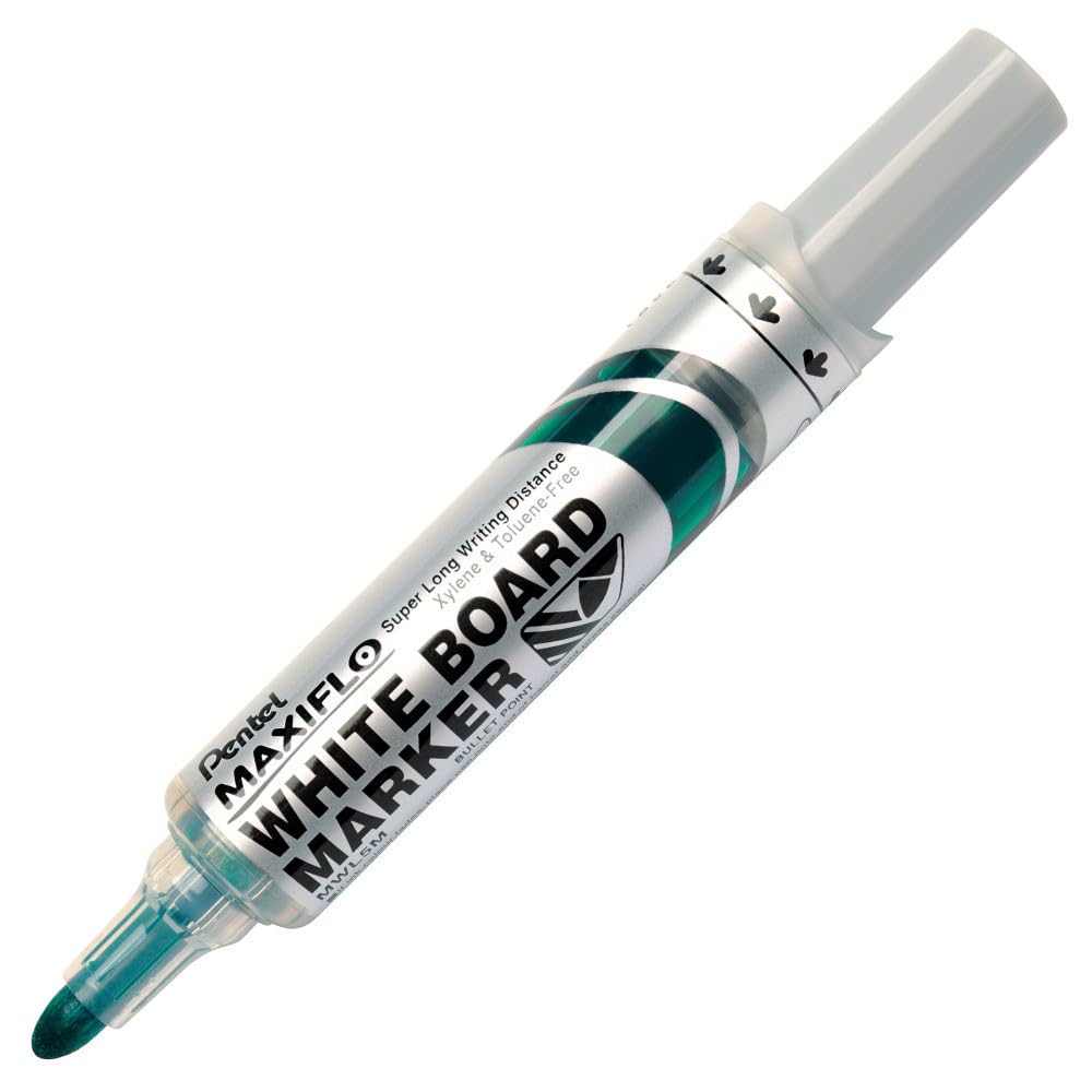 Pentel MWL5M-DO whiteboard marker Maxiflo with pumping system round point, 2.5 mm, 1 piece, green — image 1