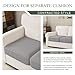 CHUN YI 2PC Stretch Couch Cushion Covers, Sofa Seat Slipcovers Suitable for Armchair Loveseat Sofa with Spandex Jacquard Fabric(2pc,Light Gray)
