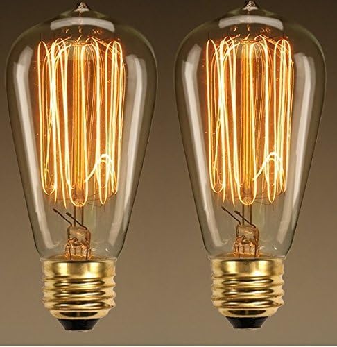 Grow More Enterprise Glass Dimmable Industrial Filament LED Bulb with Vintage Antique for Pendant Lighting (Warm White, 40 W) - Pack of 2