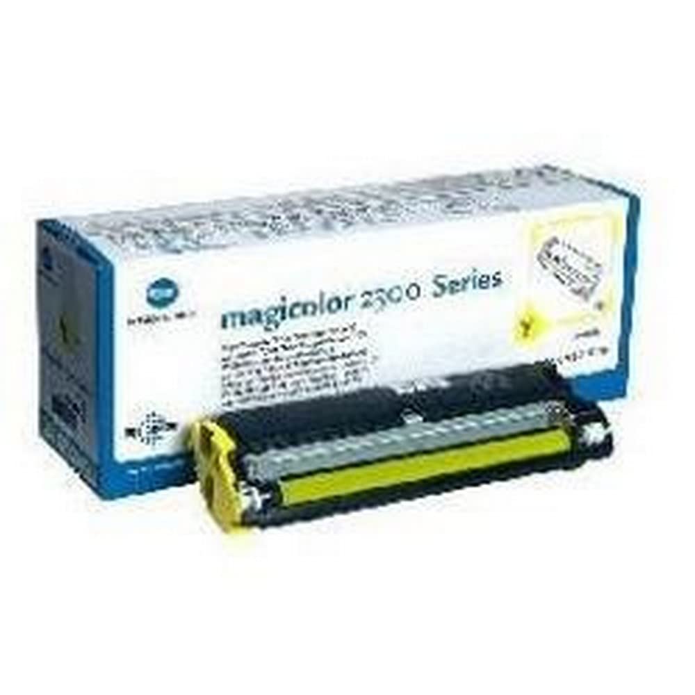 Qms Konica Minolta Magicolor laser toner printer cartridge 2300 2300W 2300DL 2300EN 2350 Yellow ( Standard Capacity) 1710517-002