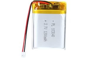 AKZYTUE Lithium Polymer Battery 3.7V 1200mAh 103040 Lipo Rechargeable Battery with PH2.0mm JST Connector for Speaker and Wireless Device
