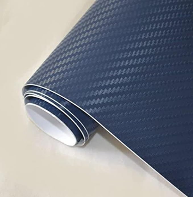 DEEPLITE Blue Carbon Self Adhesive 3D Vinyl Carbon Fiber Textured Sheet