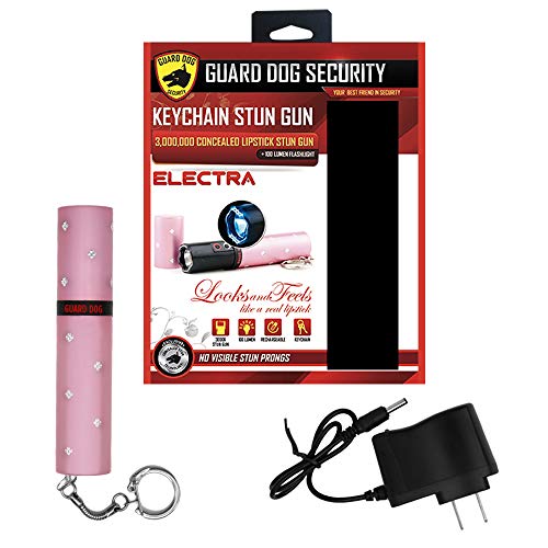 Guard Dog Security Elektra Lipstick Stun Gun for Women, Maximum Voltage Police Strength, 100