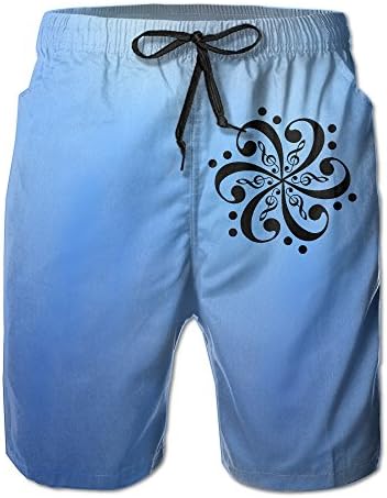Men's Bass Treble Flower Clef Music Swim Trunks Surfing Running Swimming Watershort