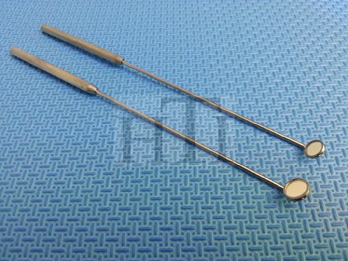 SET OF 2 LARYNGEAL BOILABLE HYGIENE DENTAL MIRRORS WITH HANDLE #000 #00 (HTI BRAND)