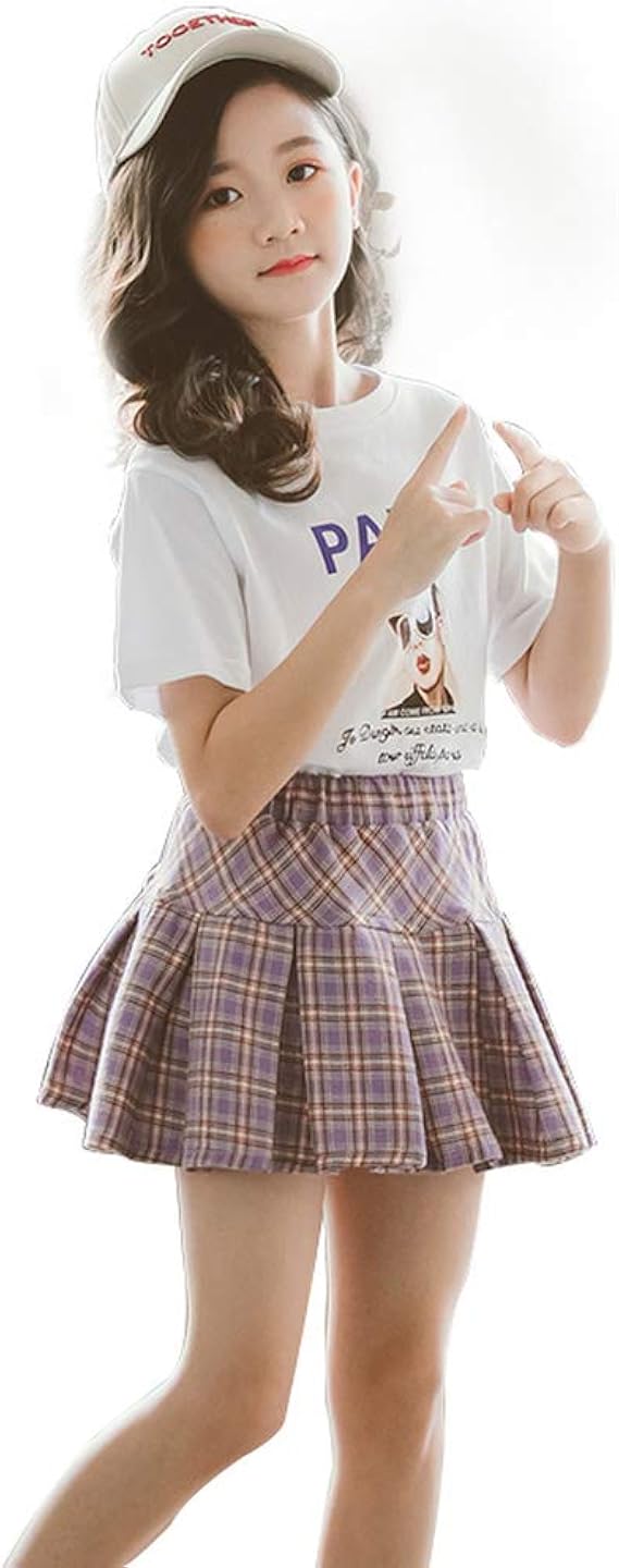 Amazon Patypeetyダンス衣装 子供服 Tシャツ セットアップ ガールズ 半袖tシャツ プリーツスカート 上下2点セット キッズ 女の子 スウェット スポーツウェア ルームウェア 夏服 可愛い 韓国風 おしゃれ チアリーダー チアガール ダンス衣装 スカート 通販