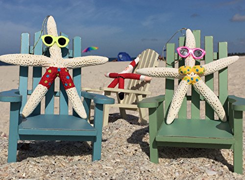 Natural Starfish Beach Couple - Holiday Ornament – Fun All Year – Perfect for Beach Christmas Tree - Thumbnail 5