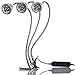 Triple Head LED Grow Light, Desk Clip Lamp with 360 Flexible Gooseneck and triple independent switch