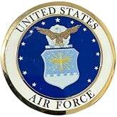 Inspired United States Air Force Emblem Pin with Gold Trim Accent Not for Functional Law Enforcement Use