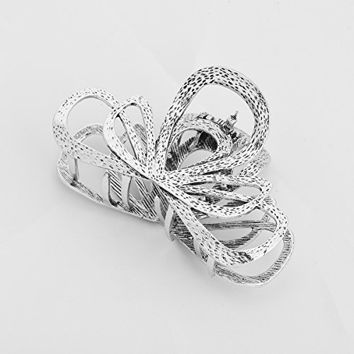 IPINK Women's Vintage Metal Claw Hair Clip Antique Silver,Champagne (003) - Thumbnail 3