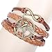 Afoxsos The Hunger Games Merchandise Leather Bracelet Cord Mockingjay