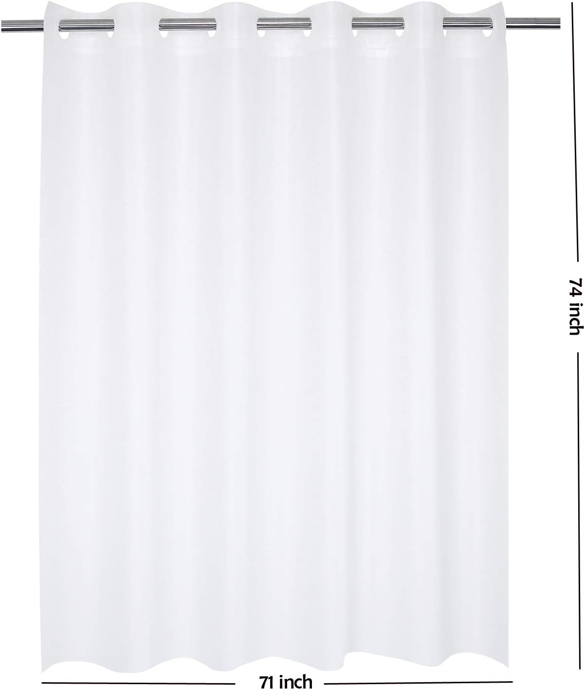Amazon Com Frosted Shower Curtain No Hooks Needed 8 Gauge Peva