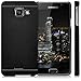 kwmobile Premium hard case for Samsung Galaxy A3 (2016) with reinforced back of brushed aluminium in black