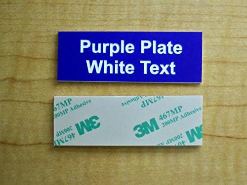 Custom Engraved 1x3 Plate | Name Tag Sign Placard | Badge With Adhesive | Engraving Trophy Plaque Urn Keepsake Loving Personalized Small Business Home Office Wall Door Plaque (Purple)