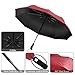 Umbrella,Windproof Compact Travel Umbrella 60MPH/300T Auto Open Close Folding Umbrella by Punming(Red)