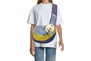 FEimaX Pet Dog Sling Carrier Puppy Pet Slings Bag for Small Dogs Cats Satchel Carriers Breathable Mesh Hand Free with Adjustable Strap Doggie Crossbody for Outdoor Travel (Large, Purple)
