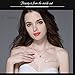 Casfine Red Cubic Zirconia Necklace - January Birthstone Jewelry Necklace White Gold Birthstone Necklace for Women
