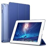ESR Yippee Smart Case for iPad 2 3 4, Smart Case Cover [Synthetic Leather] Translucent Frosted Back Magnetic Cover with Auto Sleep/Wake Function [Light Weight] (Navy Blue)