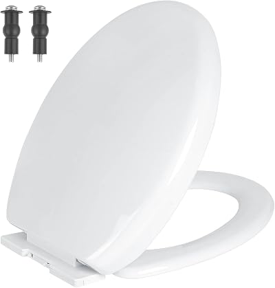 MASS DYNAMIC White Soft Close Toilet Seat Quick Release Top Fix Oval