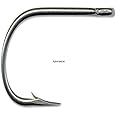 Mustad Salmon Siwash, 3X Strong, Hollow Point, Open Ring 5/0, Stainless Steel