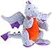 goDog Bubble Plush Dragons Squeaky Dog Toy, Chew Guard Technology - Gray, Large