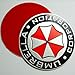 HINSCR Umbrella Corporation Car Badge Decal Umbrella 3D Aluminum Alloy Circle Emblem Sticker for Car Motorcycle (Style B-1 pcs)