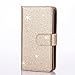 Galaxy Note 5 Case, TabPow 10 Card Slot - [ID Slot] Wallet Folio PU Leather Case Cover with Detachable Magnetic Hard Case for Samsung Galaxy Note 5 - Glitter Gold