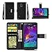 IZENGATE Samsung Galaxy Note 4 Wallet Case - Executive Premium PU Leather Flip Cover Folio with Stand (Black)