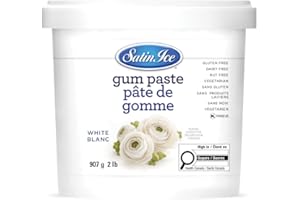 Satin Ice White Gum Paste, Vanilla, 1 Kilogram