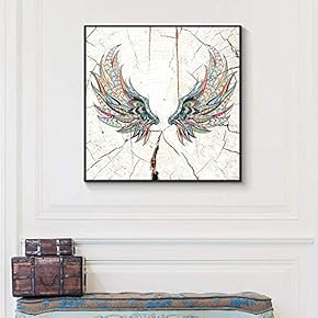 Floating Framed Canvas Wall Art for Living Room, Bedroom Wooden Background Animal Canvas Prints for Home Decoration Ready to Hang - 16x16 inches