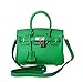 Ainifeel Women's Genuine Leather 25cm Padlock Shoulder Handbag Hobo Bag