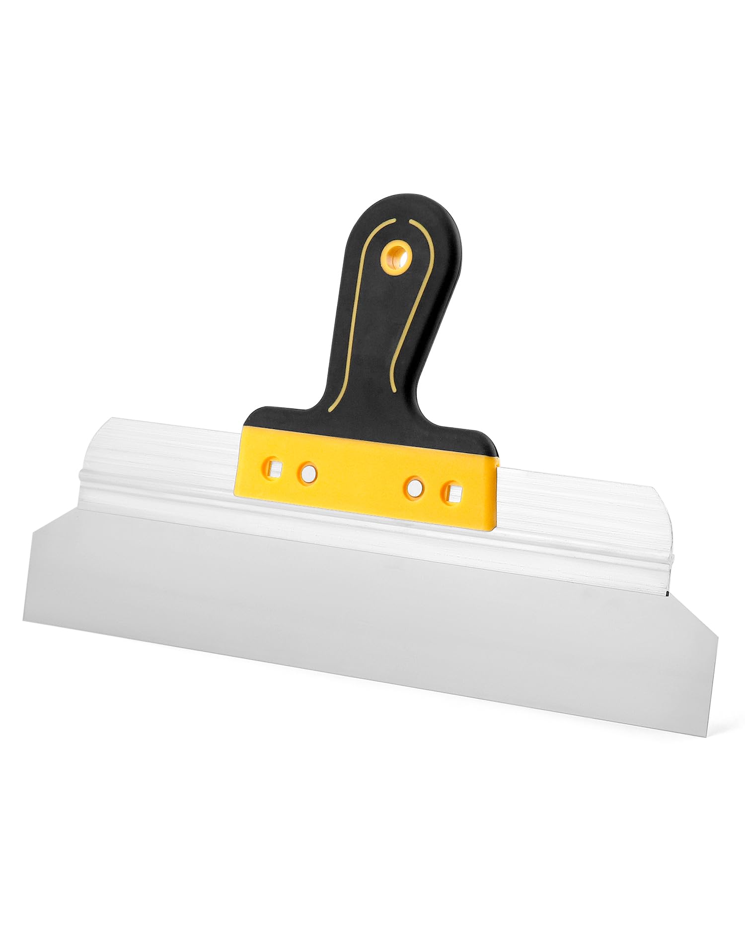 QWORK® 14" Stainless Steel Plastering Spatula with Ergonomic Handle - 350 mm- Drywall Filling Tapping Plastering Tool