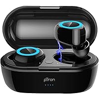 pTron Bassbuds in-Ear True Wireless Bluetooth Headphones (TWS) with Mic - (Black)