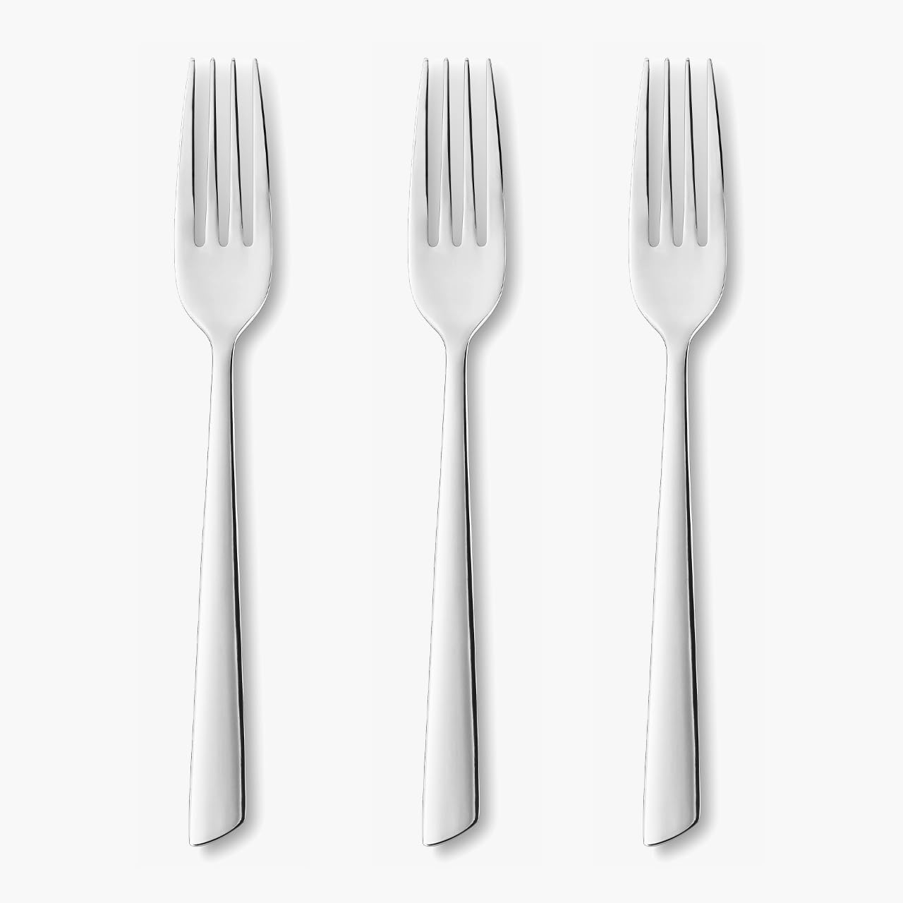 Arcos Series Toscana - Table Fork Set (3 Forks) - Monoblock of one Piece Stainless Steel 18/10 and 8" Silver Color