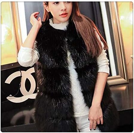 Female Fur Waistcoat Winter Warm Faux Fox Fur Vest Women High-Grade Coat