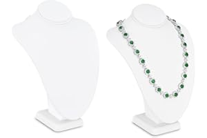 MOOCA 2 Pcs Small Necklace Chain Jewelry Bust Display Holder Stand, Necklaces Display Mannequin, Jewelry Bust Stand 7 1/4 in 