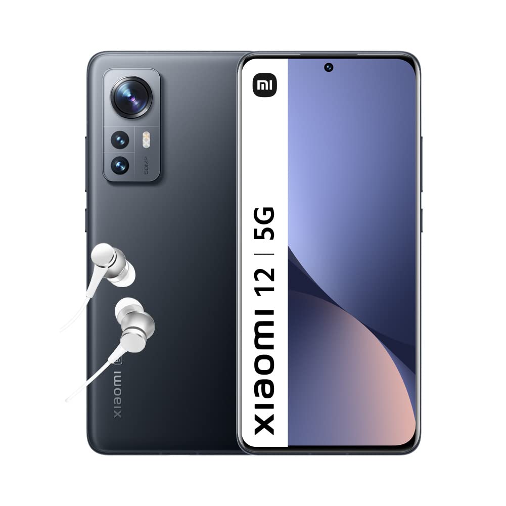 Xiaomi 12 - Smartphone 8+128GB, 6.28” 120Hz AMOLED Display, Snapdragon 8 Gen 1, 50MP+13MP+5MP Fotocamera tripla, 4500mAh, Grigio