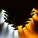 8X White + 8X Amber 2-LED Strobe Light Bar Warning Emergency Beacon 10 Flashing Modes Car SUV Truck Van (Amber White, 16x 2-LED)