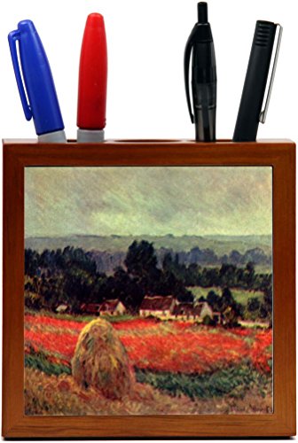 Rikki Knight Claude Monet Art The Poppy Blumenfeld The Bardn Design 5-Inch Wood…