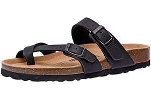 CUSHIONAIRE Women's Luna Cork Footbed Sandal With +Comfort