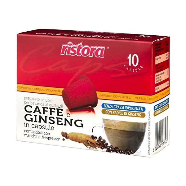 Nespresso kompatibel mit 240 Kaffeekapseln und Ginseng RISTORA