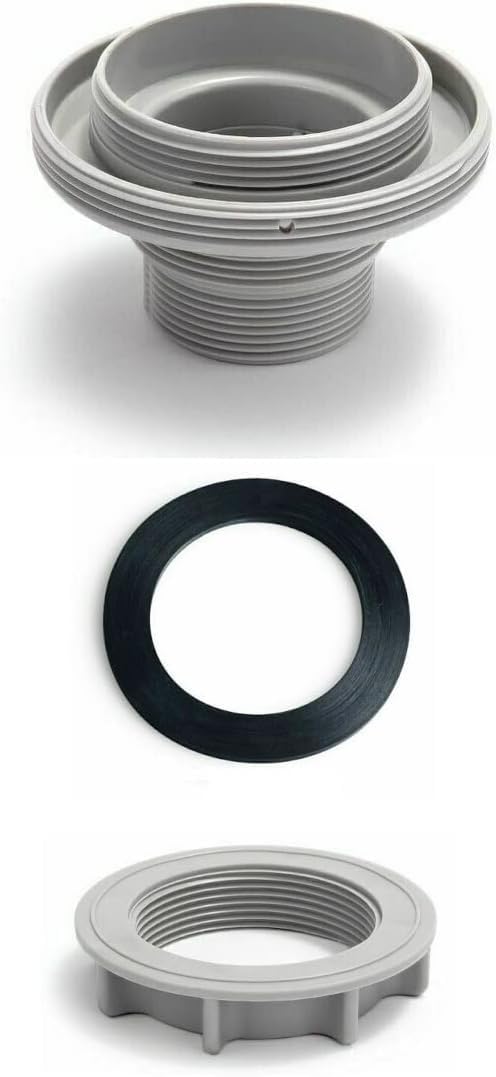 Intex Above Ground Pool Hose Connector Kit Replacement Part 10744 10256 10255 Includes Strainer Connector Strainer Nut Rubber Flat Washer