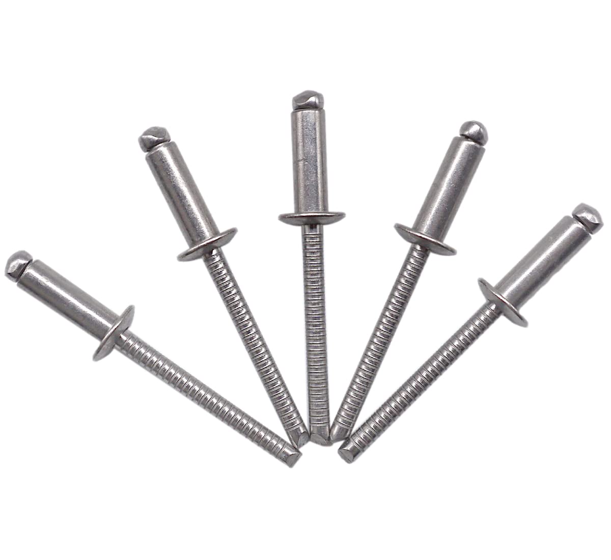 (Pack of 100 pcs) Stainless Steel Blind Rivets 4.8 x 14 mm, Dome Head, Pop Rivets, DIN 7337, A2 Rivet, Grooved Mandrel (100, 4.8 x 14 mm)